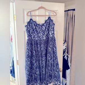 Gorgeous blue/lavender Eliza J lace dress size 18